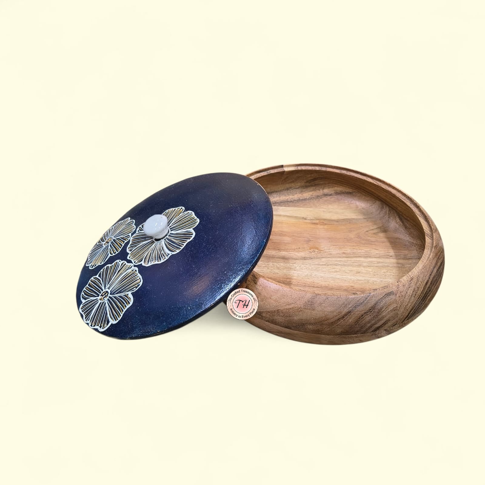 wooden printed chapati box for kitchen/ gift item